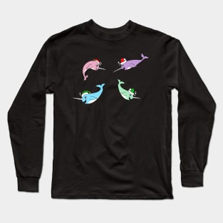 christmas narwhals Long Sleeve T-Shirt